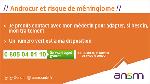 Androcur et risque de méningiome 